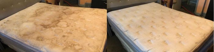 Химчистка матраса с сильными загрязнениями
